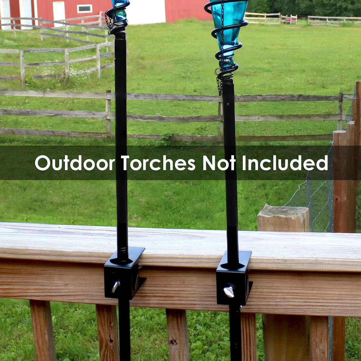 Threshold Deck Torch Clamp,For Pathway Lights -2 Pack [Aluminum]