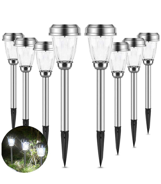 Patriot Lighting Kingston Pathway Solar Lights Stainless Still (12-Pack)