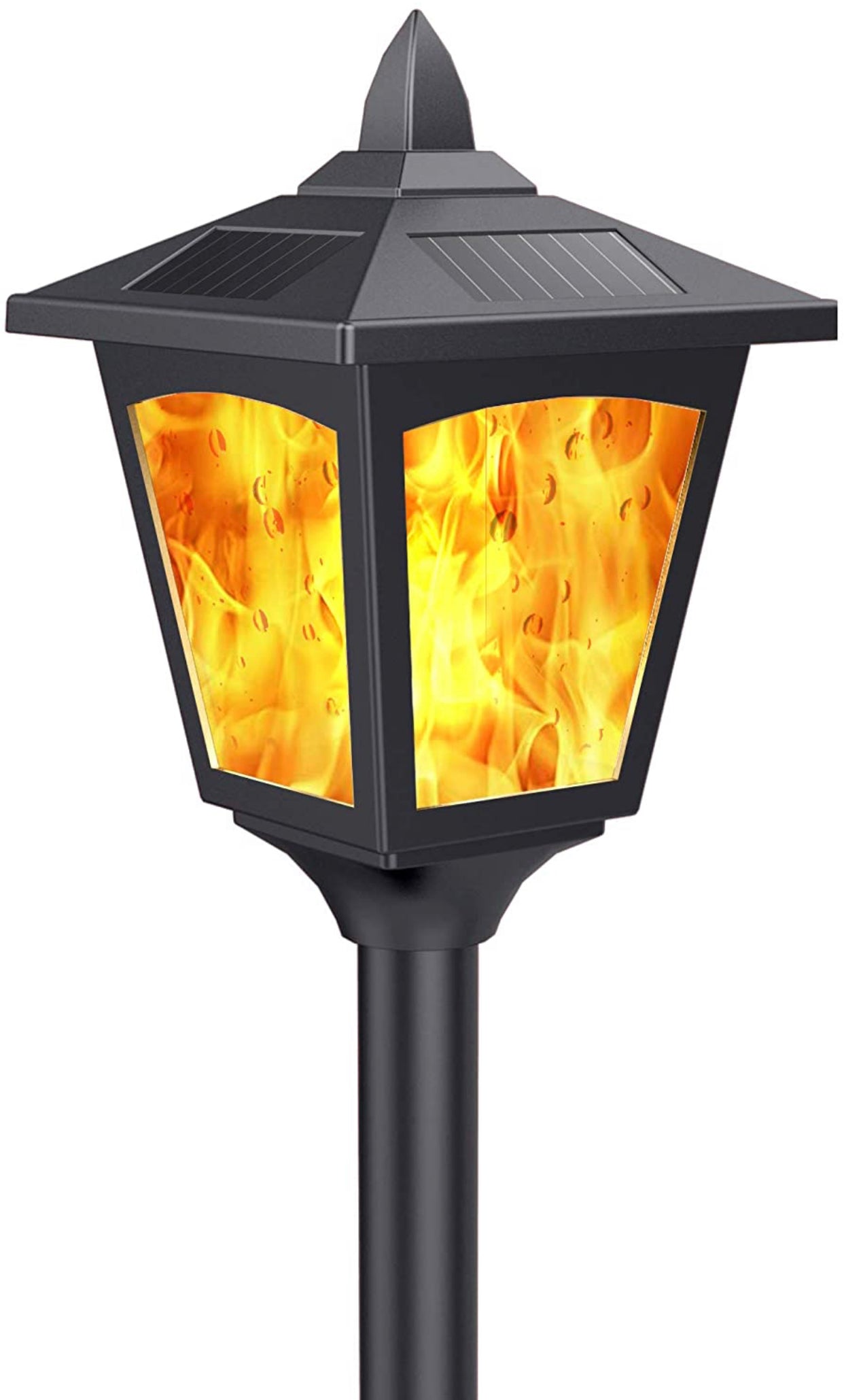 SmartYard Solar Garden Lights - Torches Outdoor Patio Decor Lighting 43" Flames Post Fence Lamps - 2 Pack