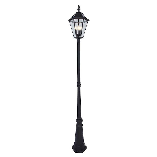 SmartYard Outdoor Solar LED Lamp Post 300 Lumen 90 Inch Tall