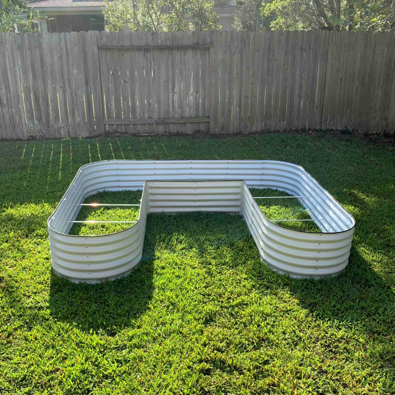 17" Tall U-Shaped Raised Garden Bed Kit - Large Size