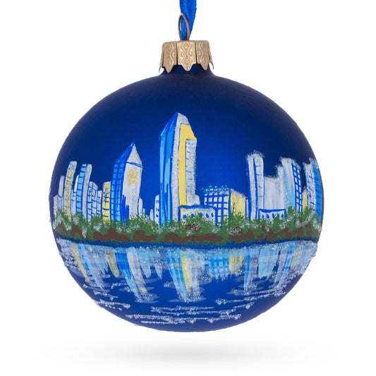 San Diego, California Glass Ball Christmas Ornament 3.25 Inches