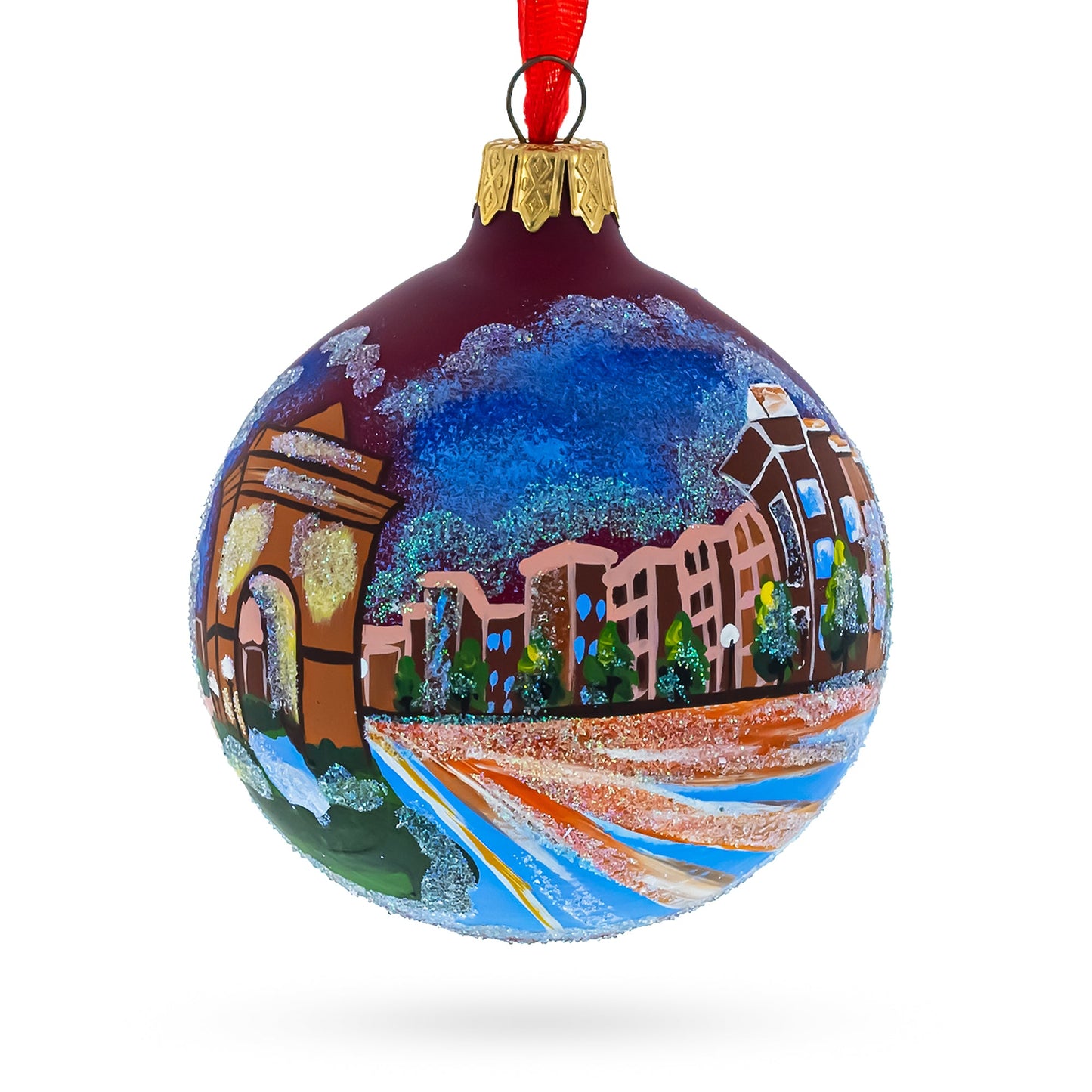 Atlanta, Georgia Glass Ball Christmas Ornament 3.25 Inches