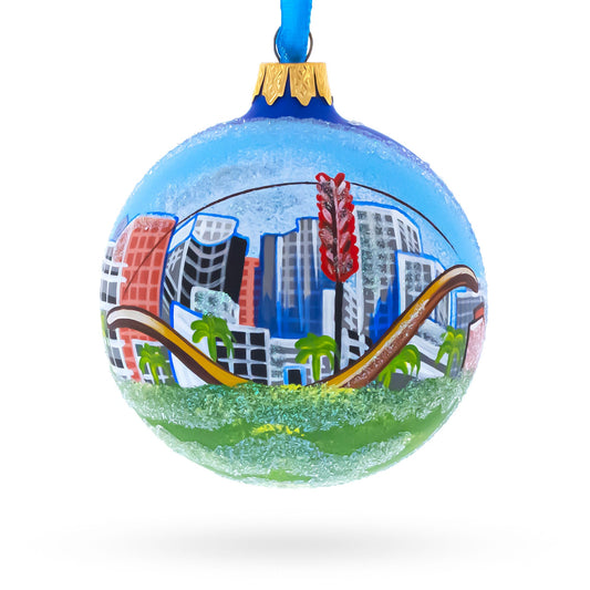 San Francisco, California Glass Ball Christmas Ornament 4 Inches