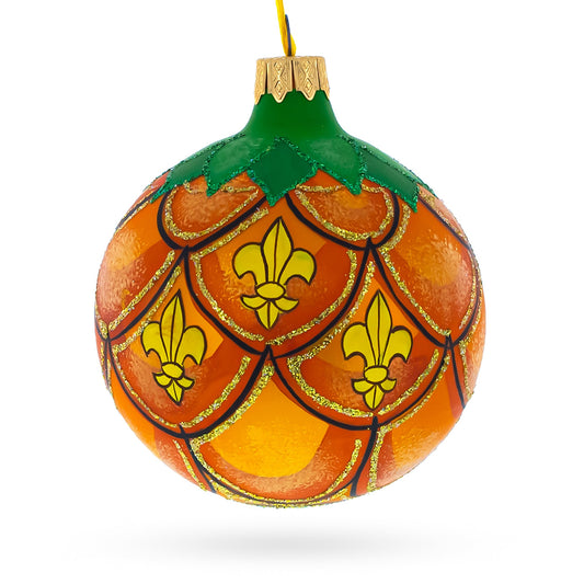 Royal Pineapple Blown Glass Christmas Ornament 3.25 Inches