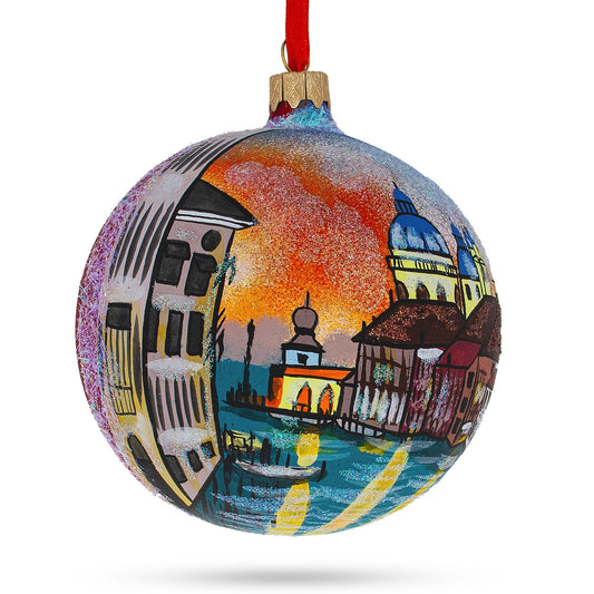 Venetia, Italy Glass Ball Christmas Ornament 4 Inches