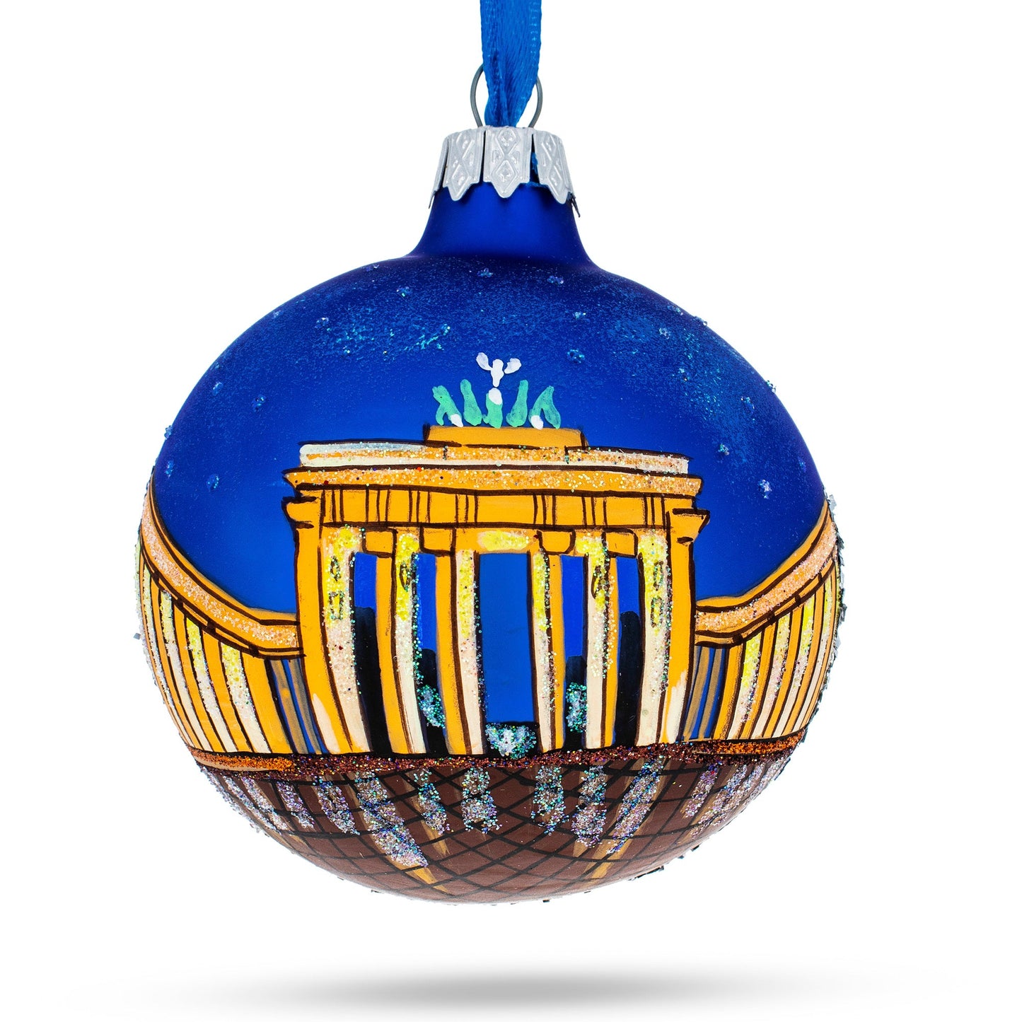 Brandenburg Gate, Berlin, Germany Glass Ball Christmas Ornament 3.25 Inches