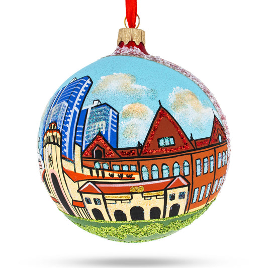 Santa Ana, California Glass Ball Christmas Ornament 4 Inches