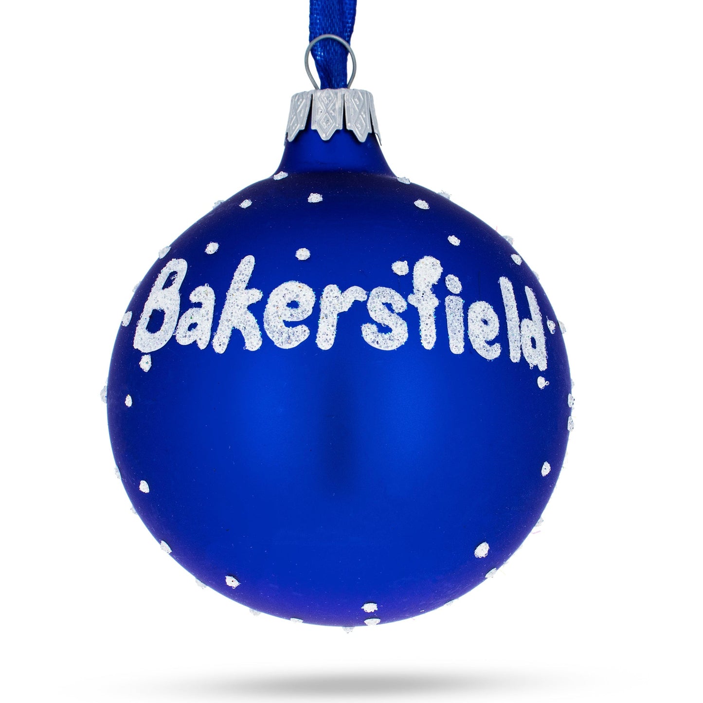 Bakersfield, California Glass Ball Christmas Ornament 3.25 Inches