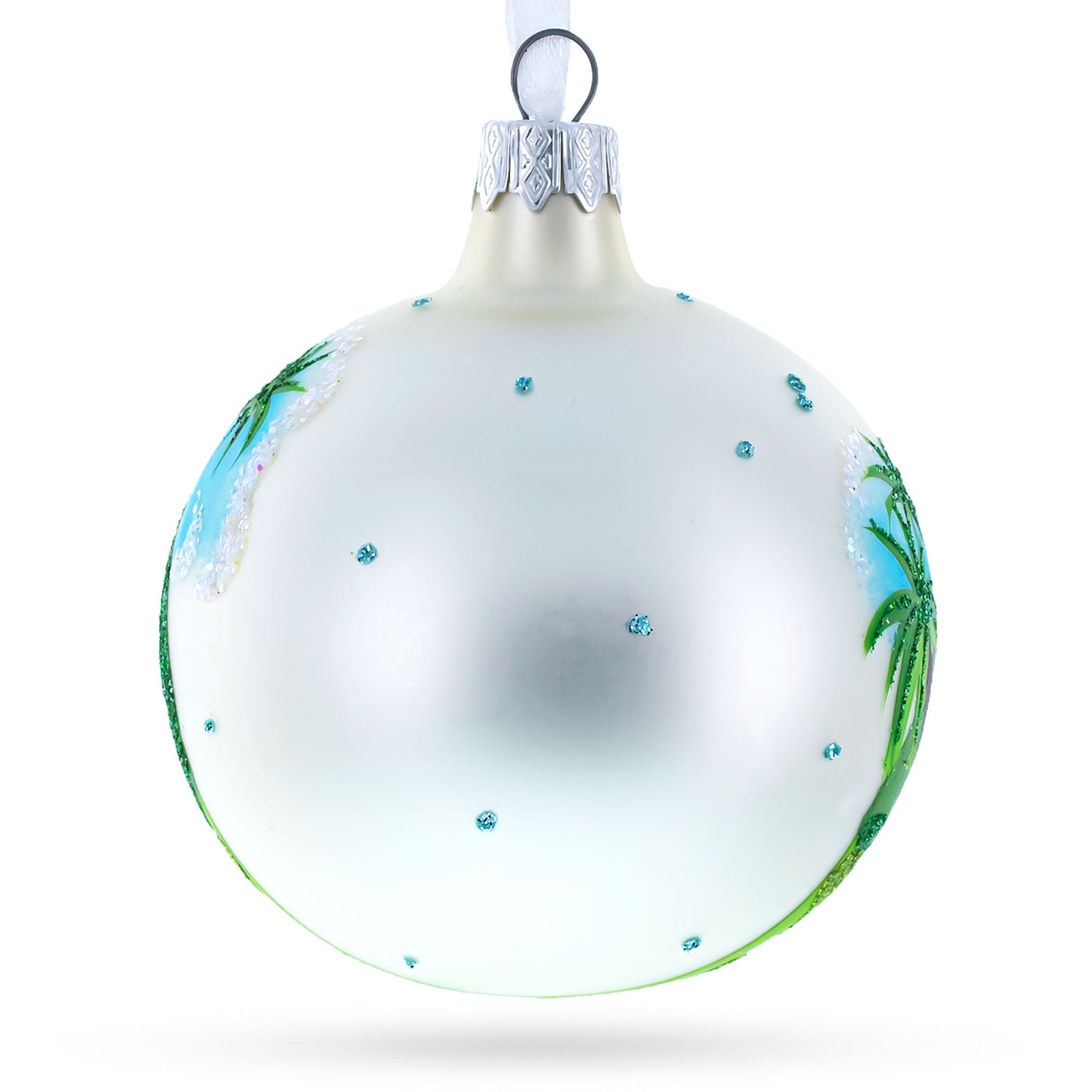 Baby Dinosaurs Blown Glass Ball Christmas Ornament 3.25 Inches