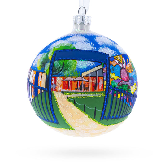 Wynwood Walls, Miami, Florida Glass Ball Christmas Ornament 4 Inches