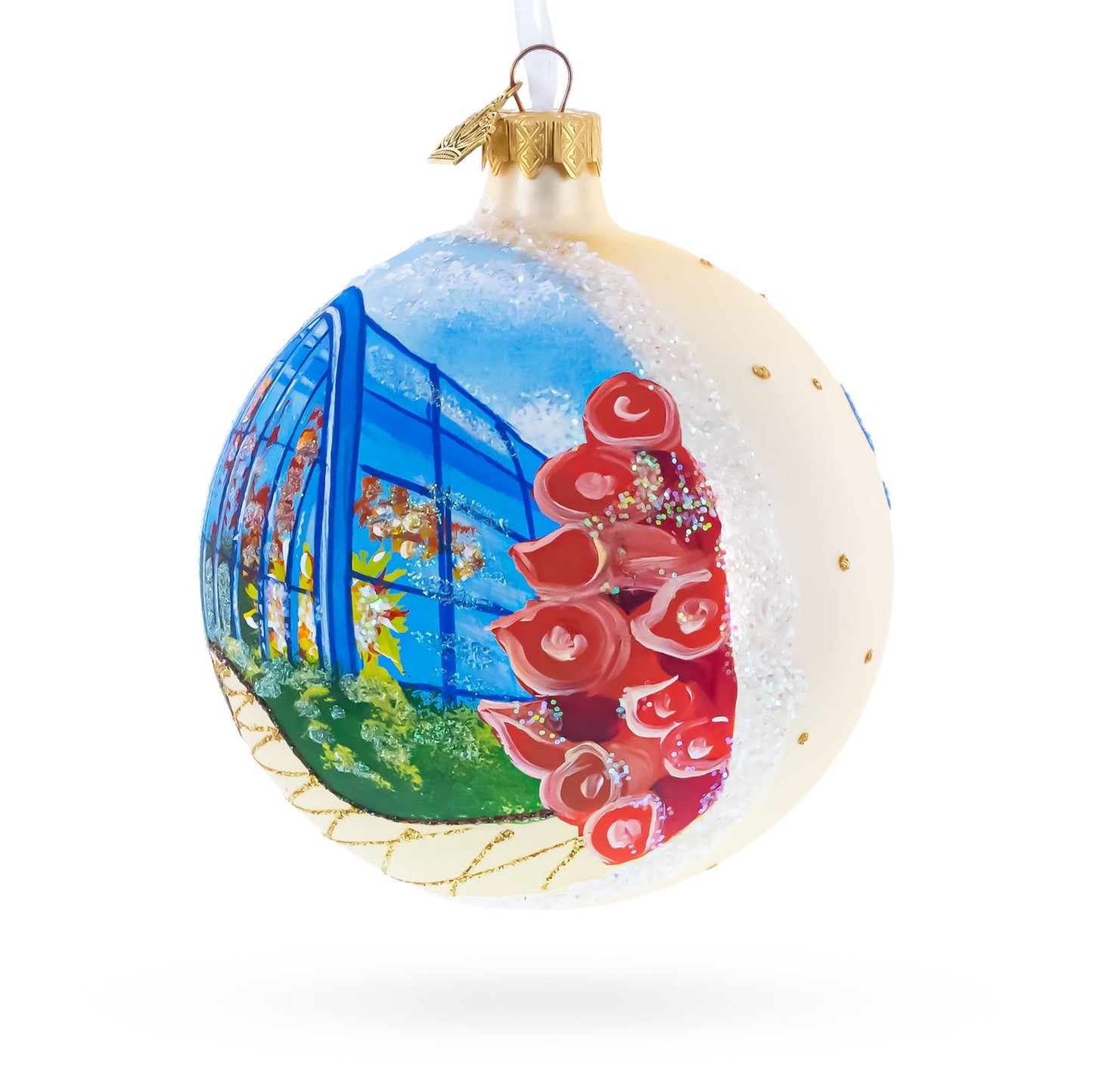 Chihuly Garden and Glass, Seattle, Washington, USA Glass Ball Christmas Ornament 4 Inches