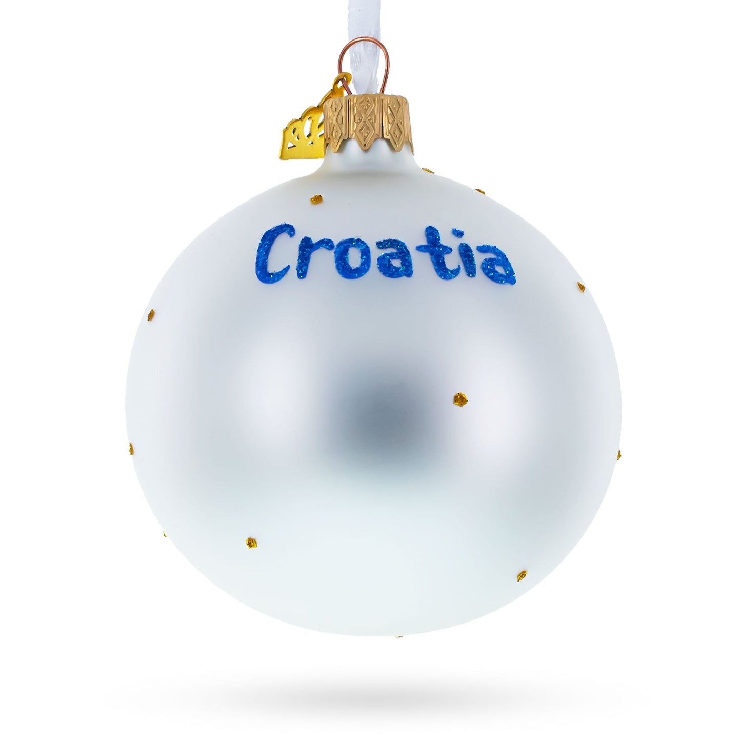 Flag of Croatia Glass Ball Christmas Ornament