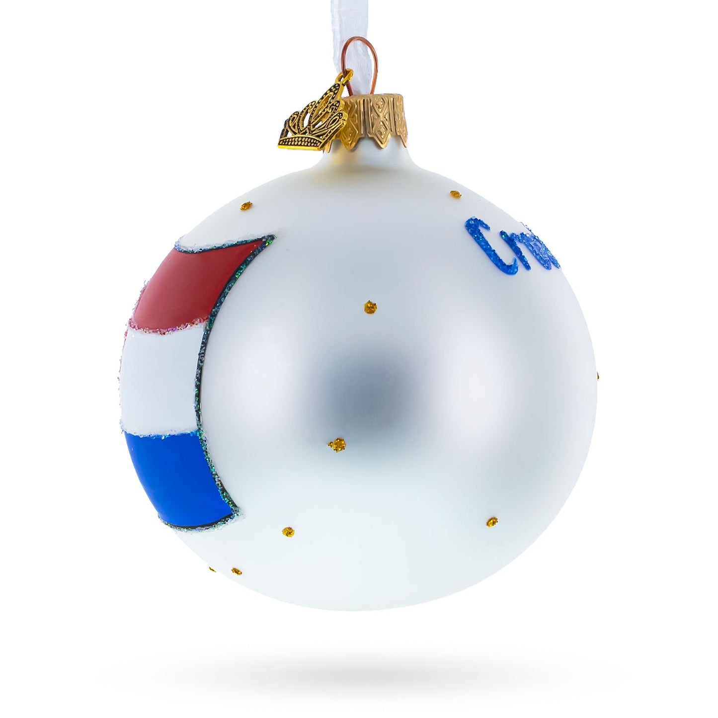 Flag of Croatia Glass Ball Christmas Ornament