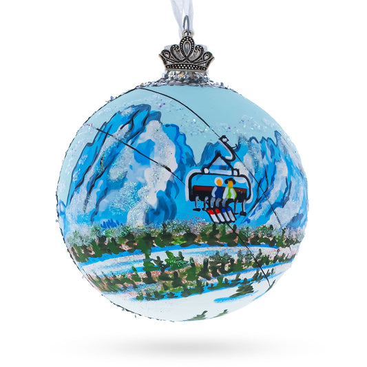 Val Gardena Dolomiti Super Ski, Italy Glass Ball Christmas Ornament