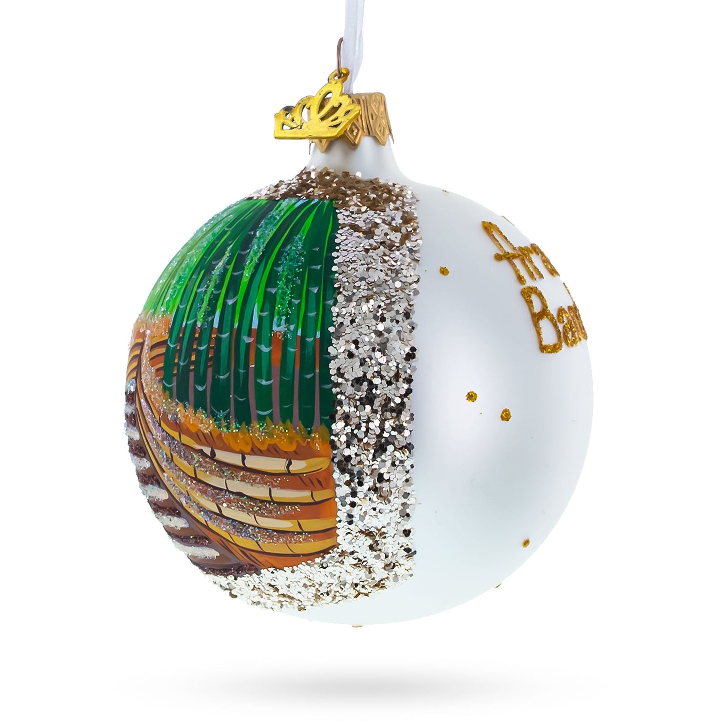 Arashiyama Bamboo Grove, Kyoto, Japan Glass Christmas Ornament