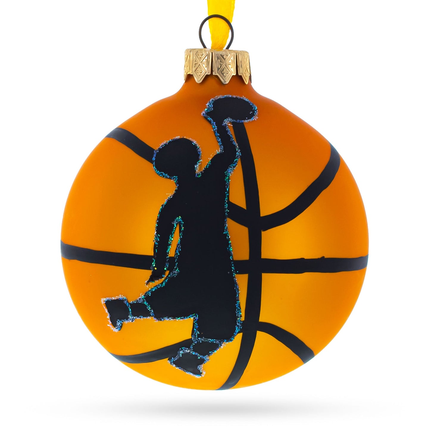 Basketball Player in Action Blown Glass Ball Christmas Sports Ornament 4 Inches