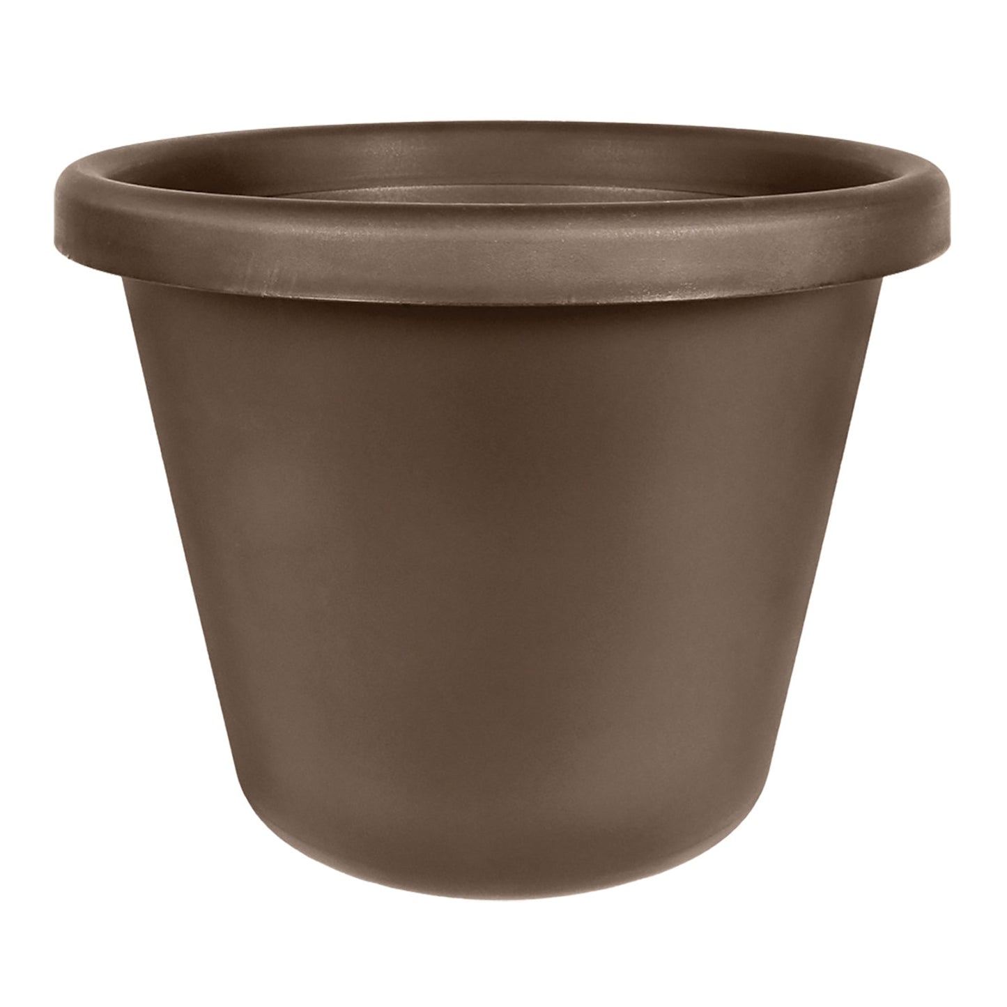 The HC Companies 24" Plastic Indoor Outdoor Classic Flower Pot Planter, Brown