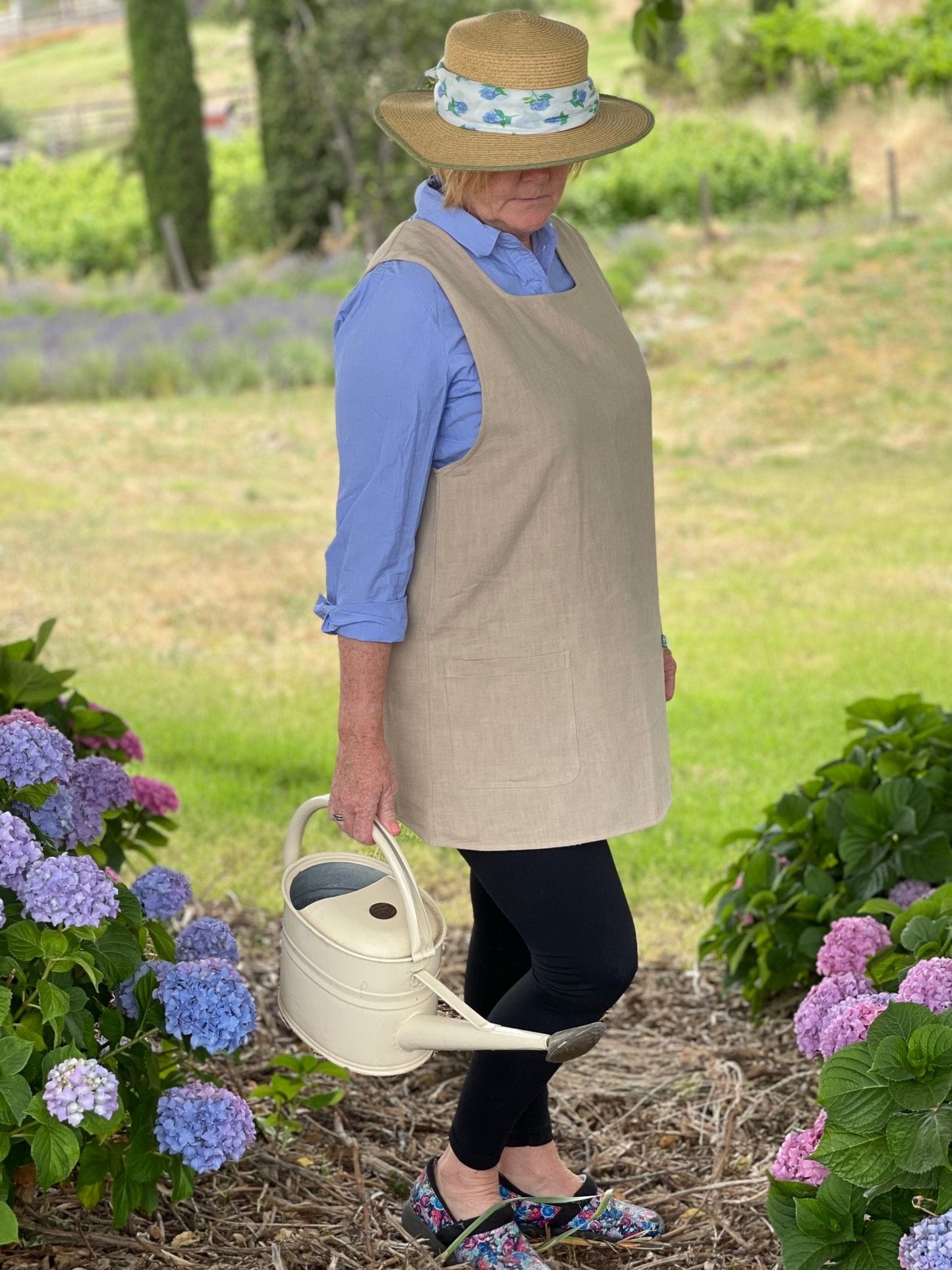 Linen Apron - French Style Crossback