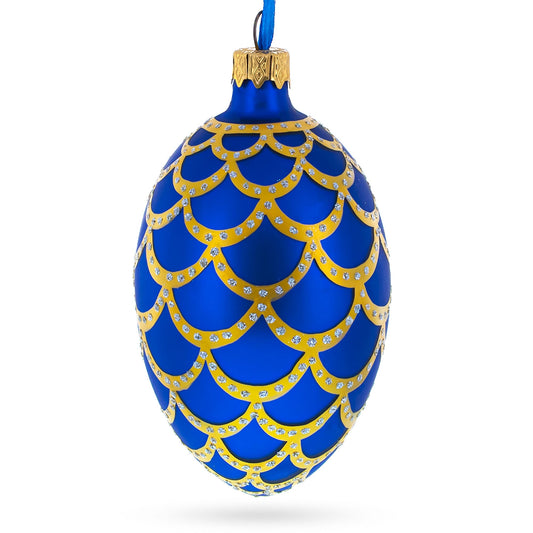 1900 Pine Cone Royal Egg Glass Ornament 4 Inches