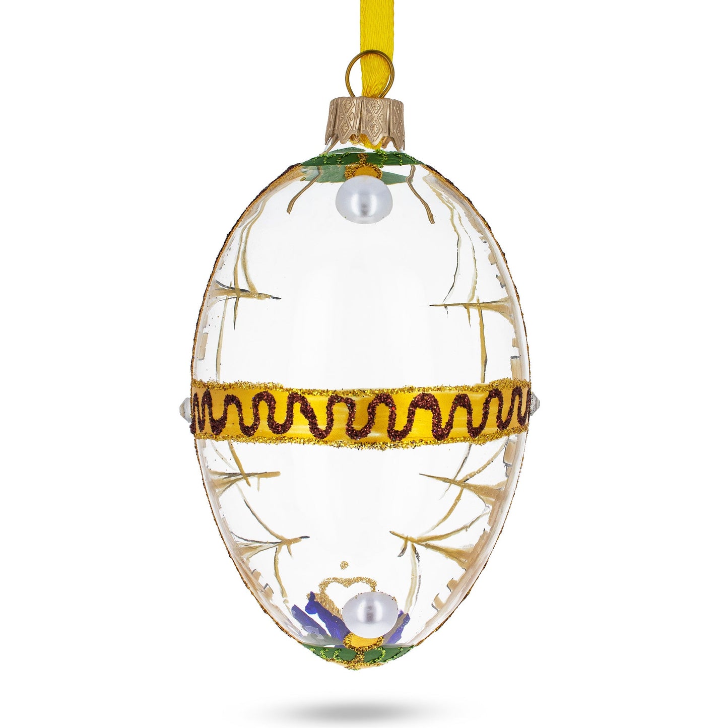 1909 Standard Yacht Royal Glass Egg Ornament 4 Inches