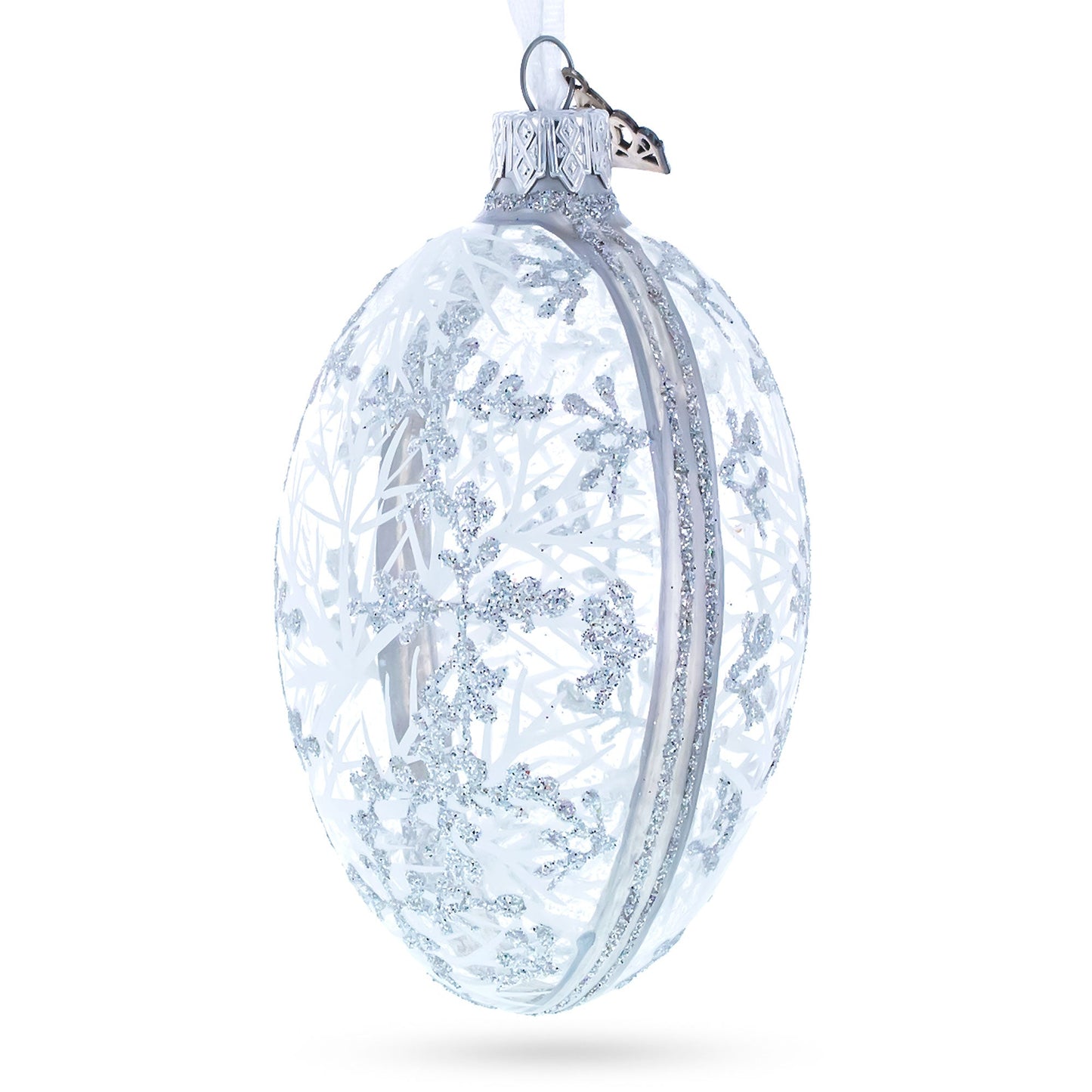 1913 Winter Royal Egg Glass Ornament 4 Inches