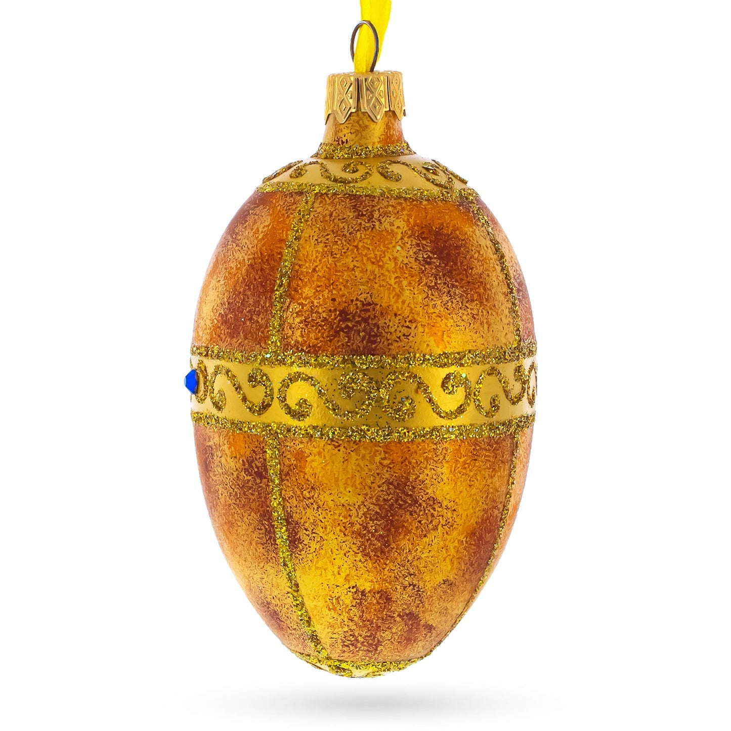 1917 Karelian Birch Royal Egg Glass Ornament 4 Inches