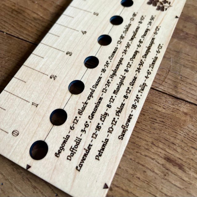 Maple Seed and Bed Ruler - Made in US with American Maple