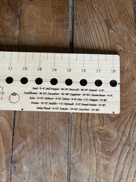 Maple Seed and Bed Ruler - Made in US with American Maple