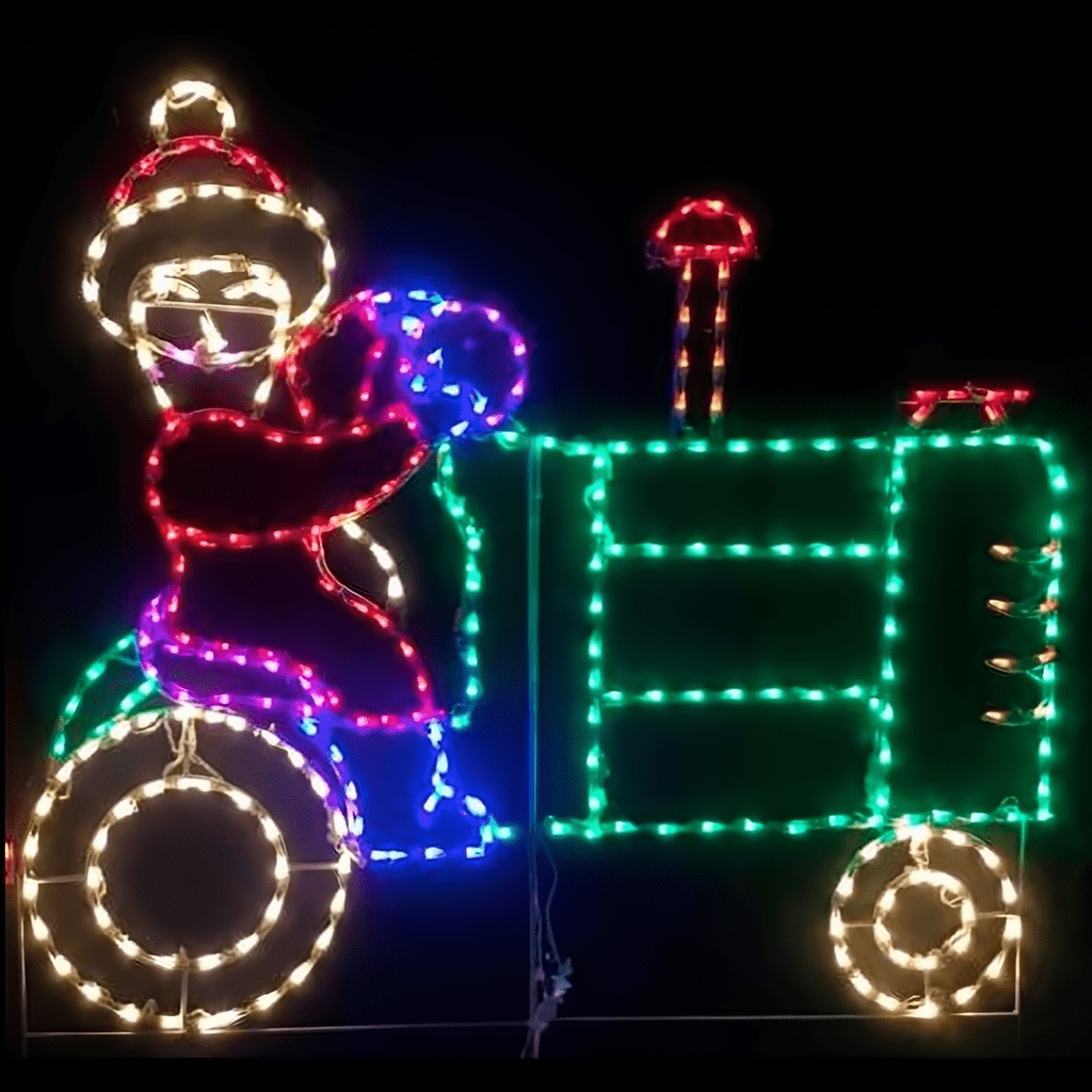 Mrs Claus Driving a Tractor