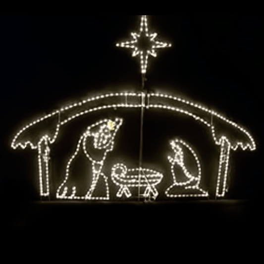 Nativity Shelter and Large 3 PC Nativity