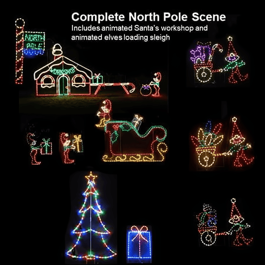 North Pole Scene Animated