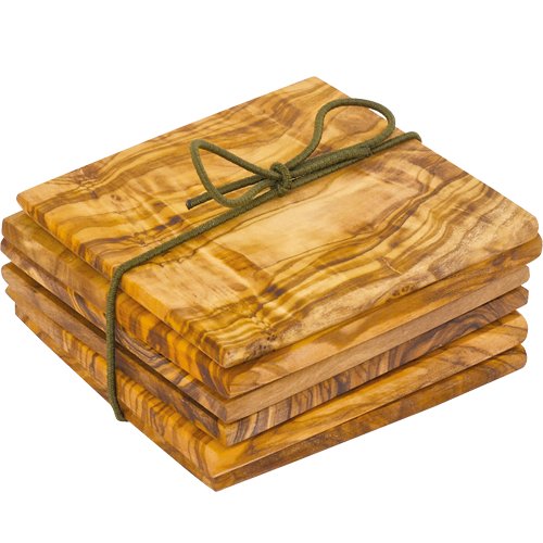 Olive Wood Coasters (Imported from Italy) - Set of 6