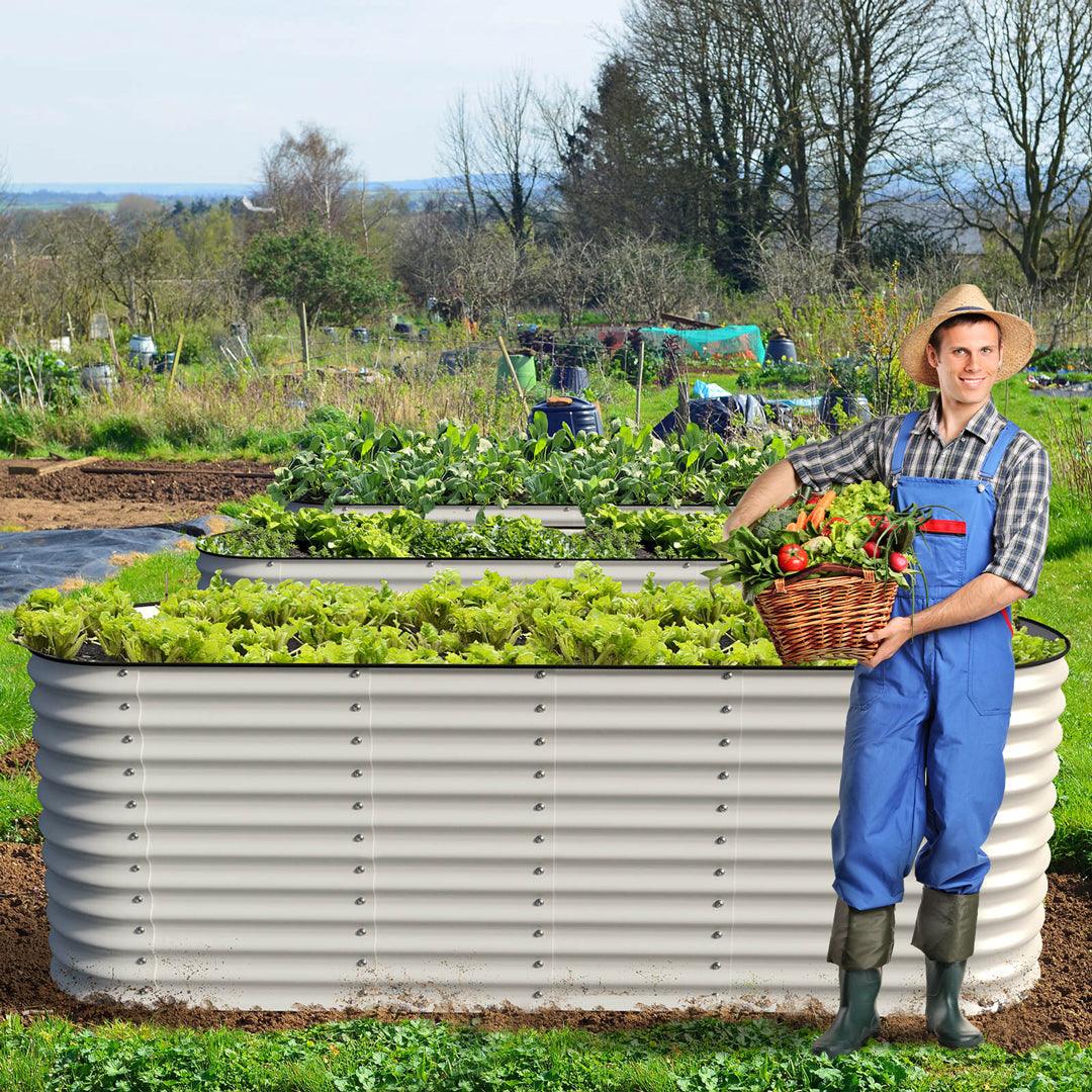 32" Tall, 12-in-1 Raised Garden Bed, in Ivory