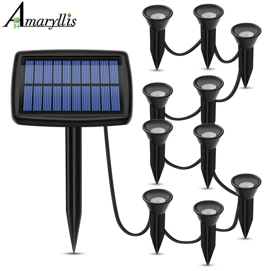 Solar In-Ground String Pathway Lights 10-in-1