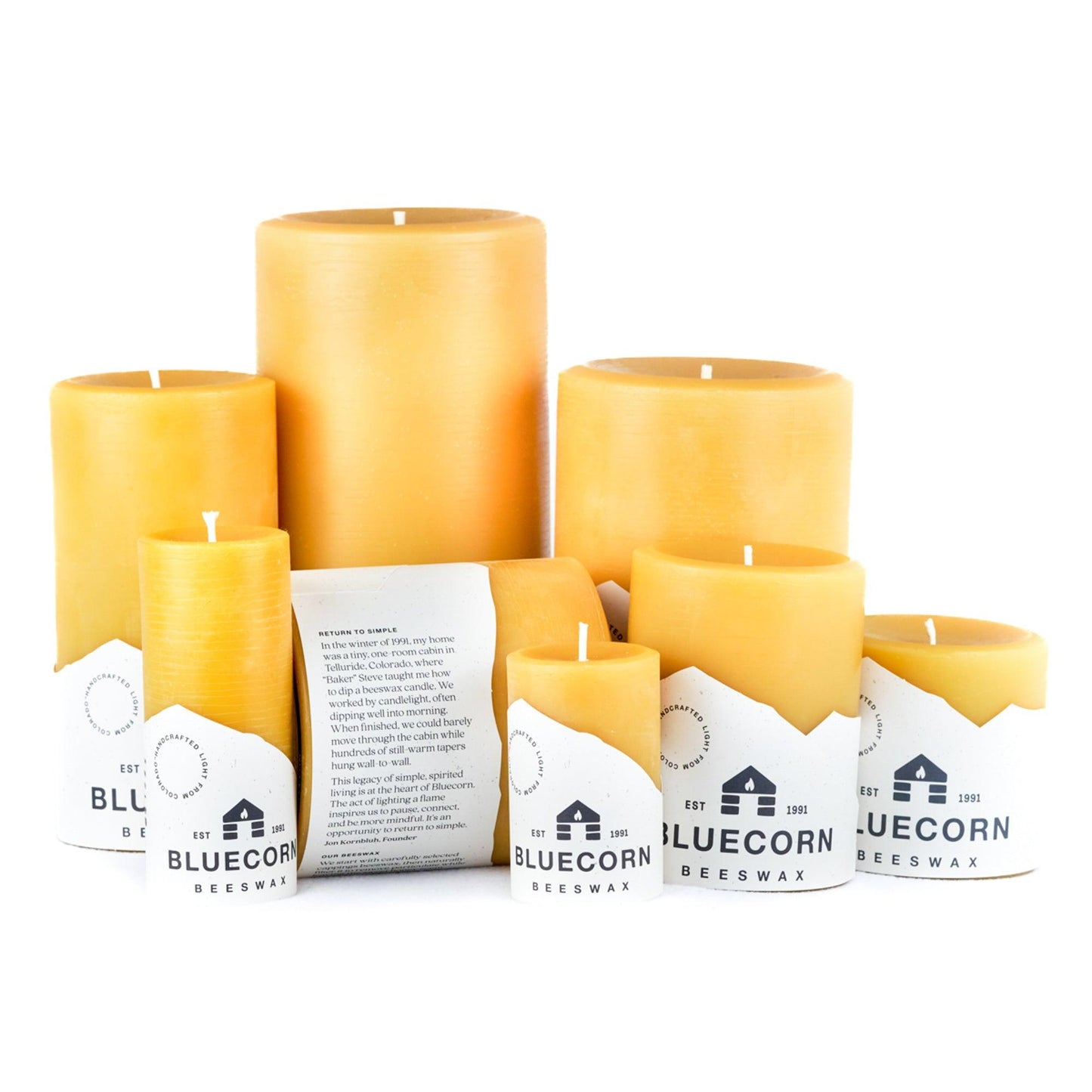 Pure Beeswax Pillar Candles