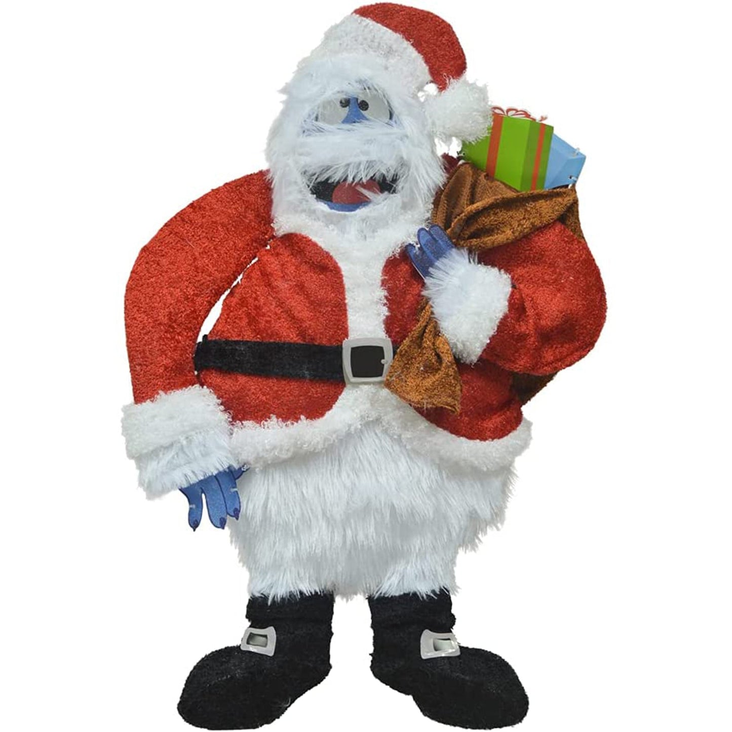 ProductWorks 24 Inch Santa Bumble Pre-Lit Christmas Yard Ornament Holiday Decor