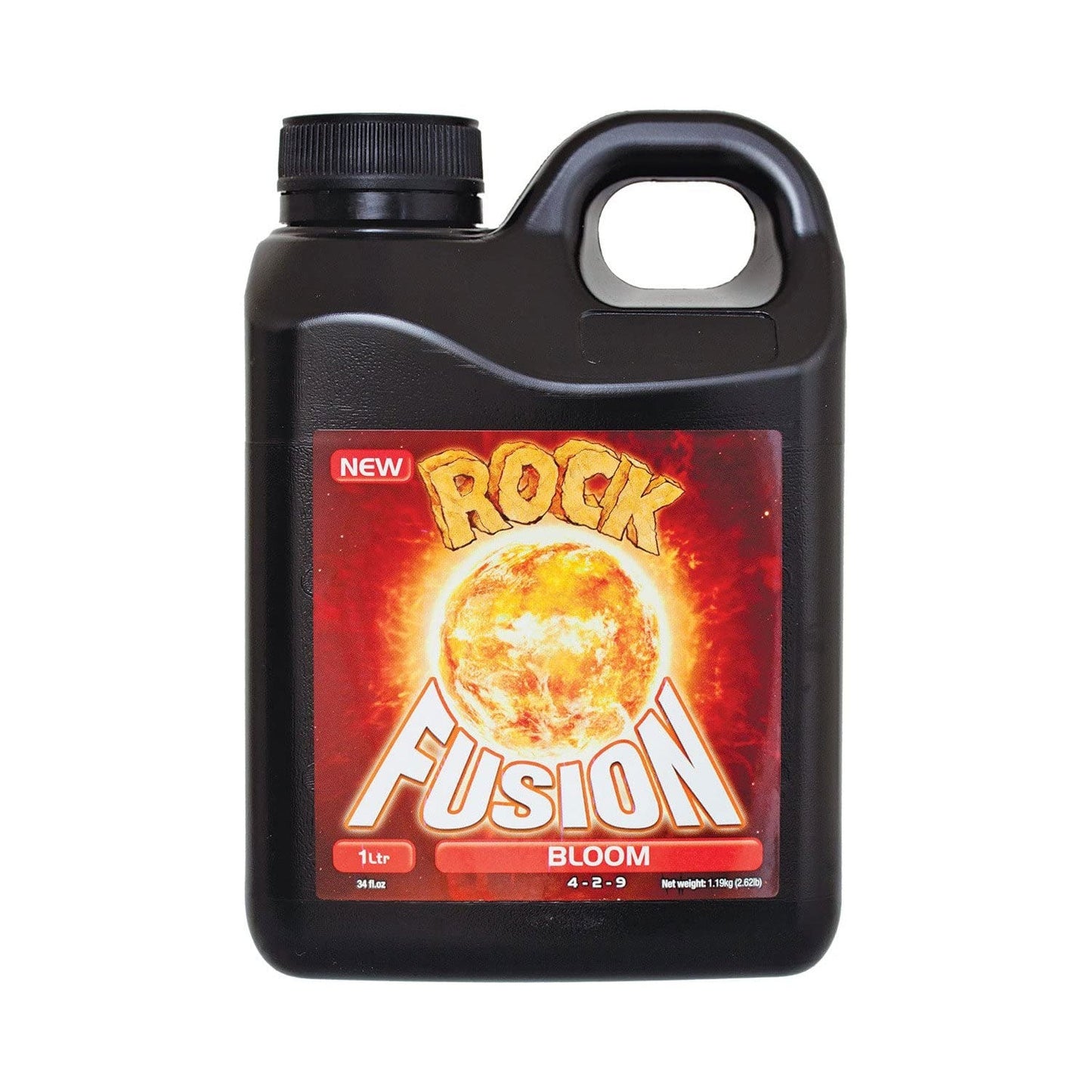 Rock Nutrients GGFBN1L Fusion Bloom Base Nutrient Fertilizer Plant Food, 1 Liter