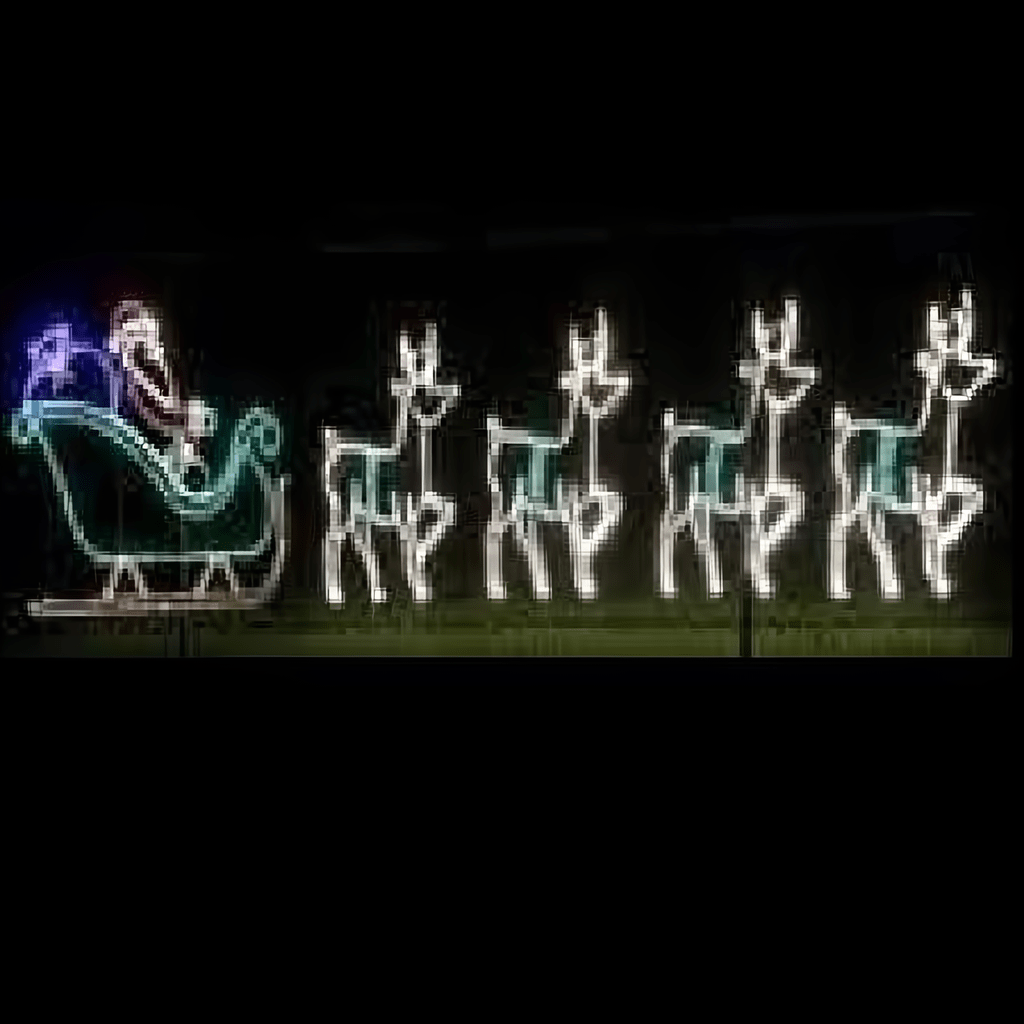 Santa in Sleigh with 4 Deer Commercial