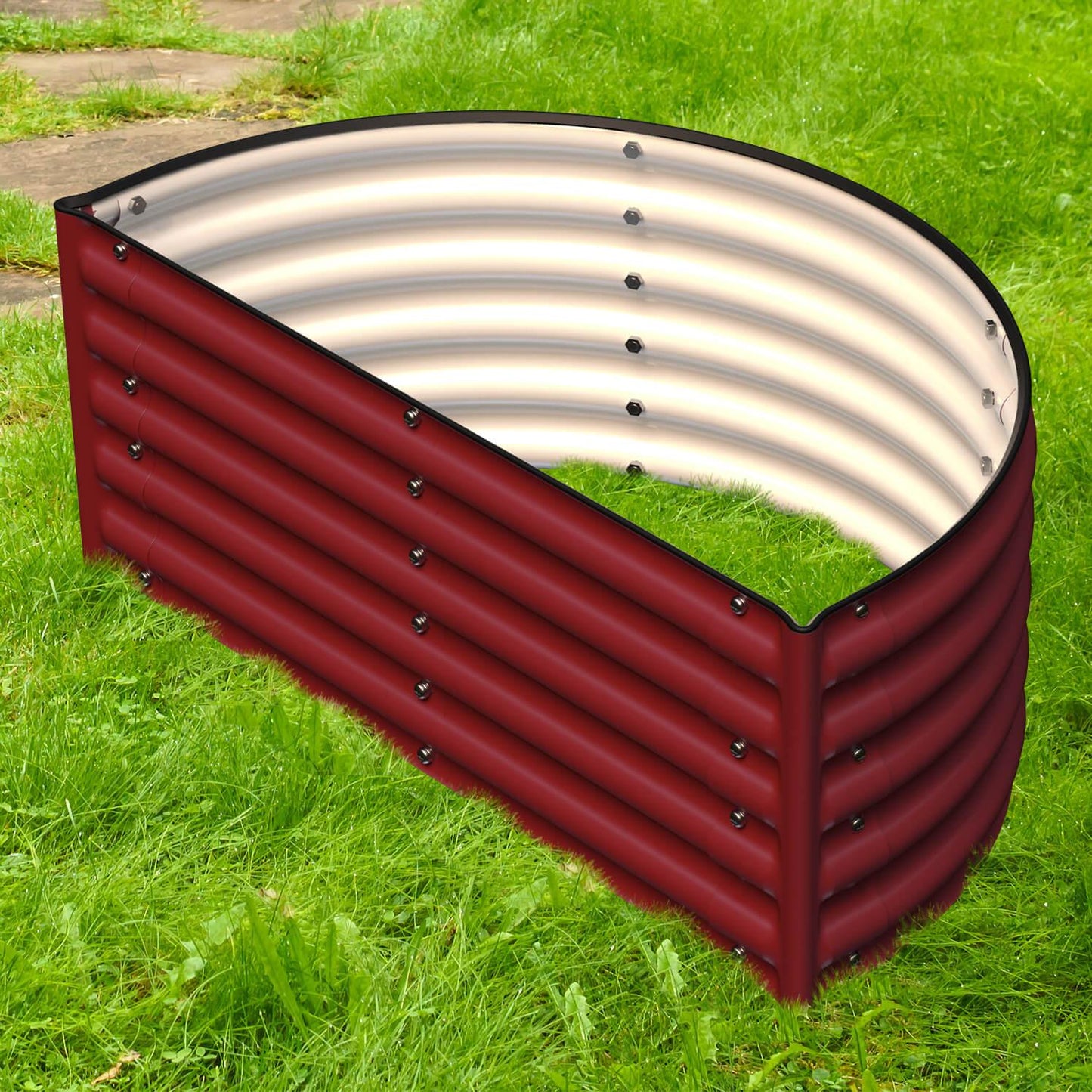 Olle Gardens 17" Tall Decorative Semi-circle Raised Garden Bed