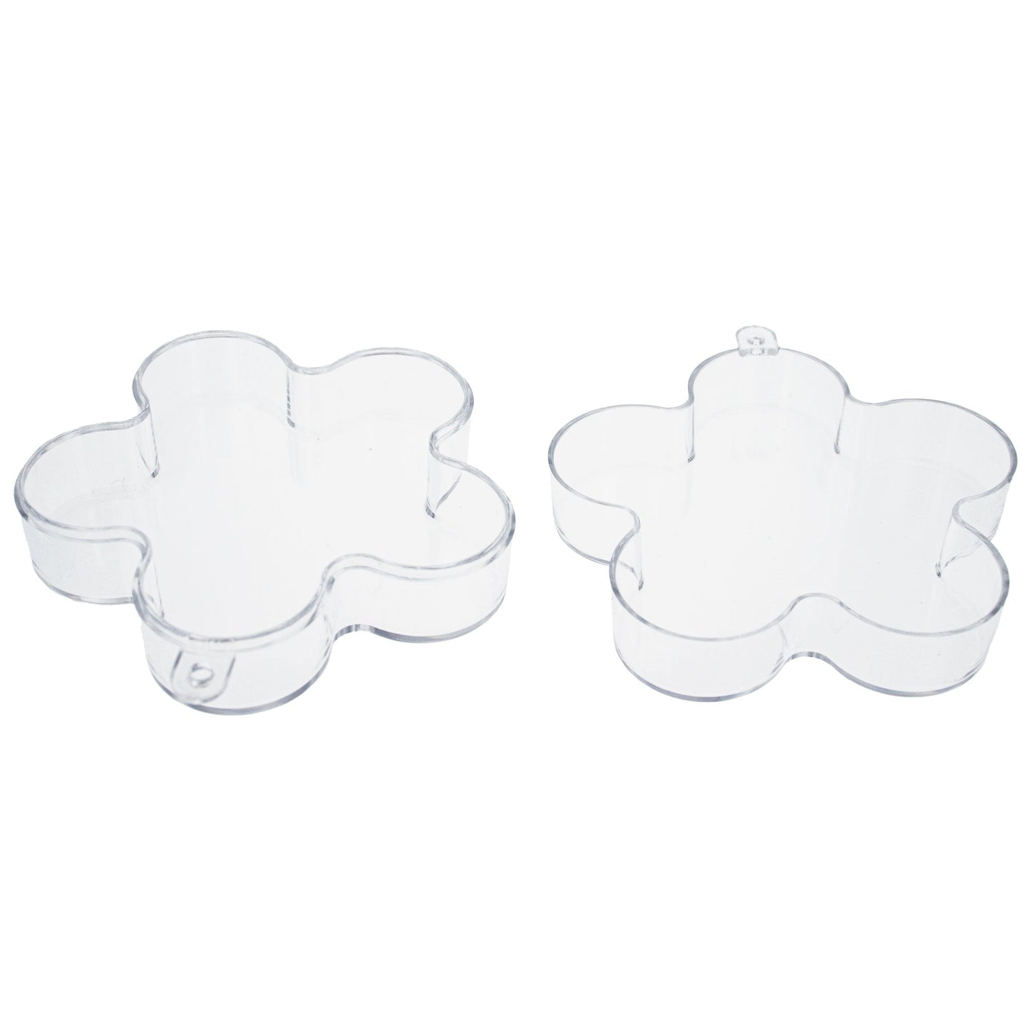 Clear Plastic Flower Ornament  3.55 Inches (90 mm)