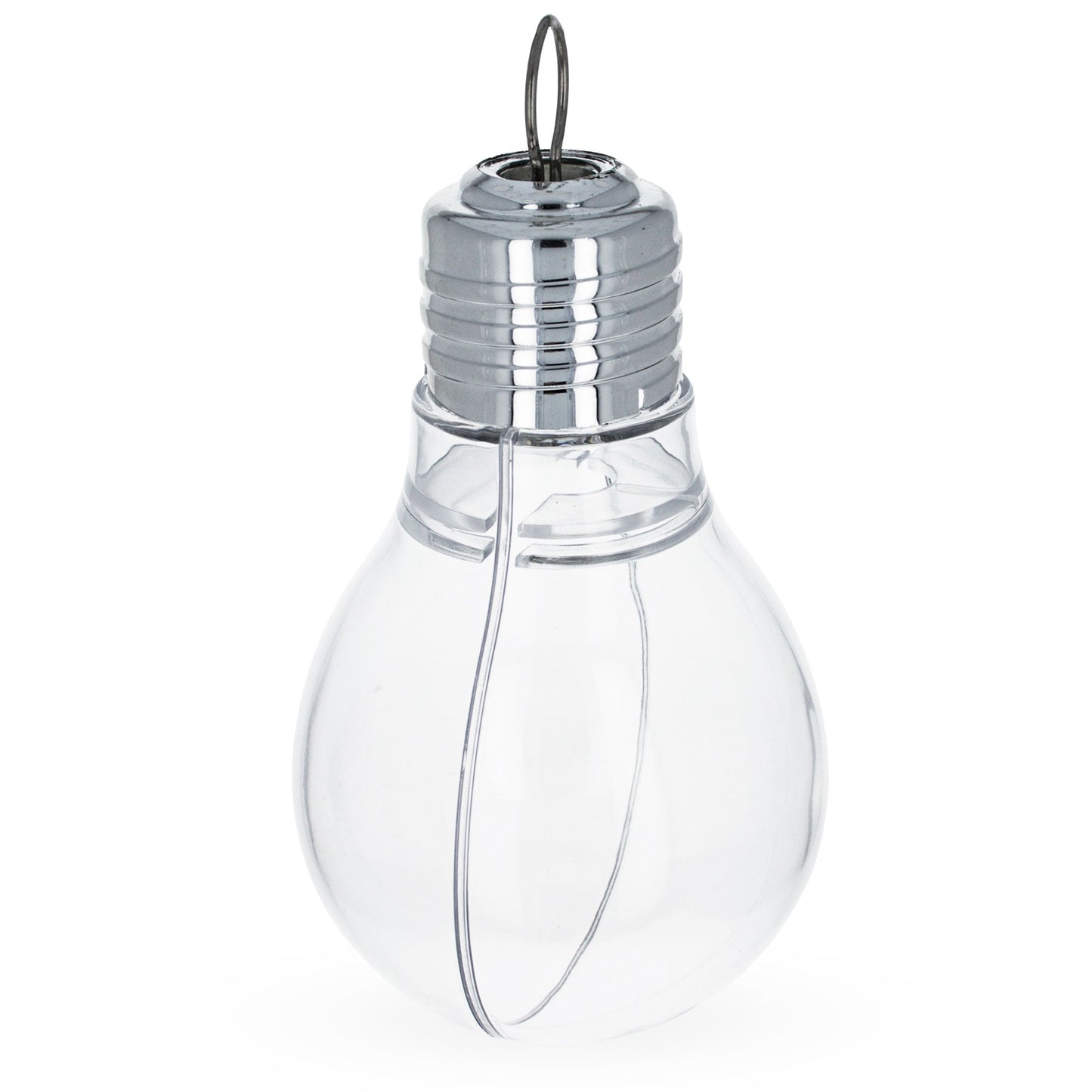 Clear Plastic Light Bulb Ornaments 5.25 Inches (133 mm)