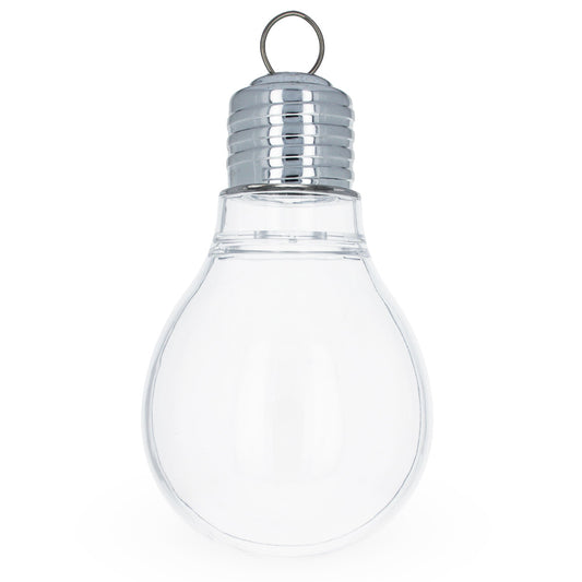 Clear Plastic Light Bulb Ornaments 5.25 Inches (133 mm)