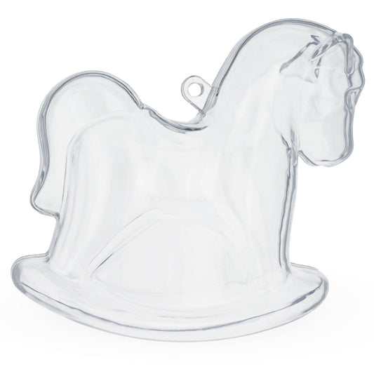 Clear Plastic Rocking Horse Ornaments 3.4 Inches (86 mm)