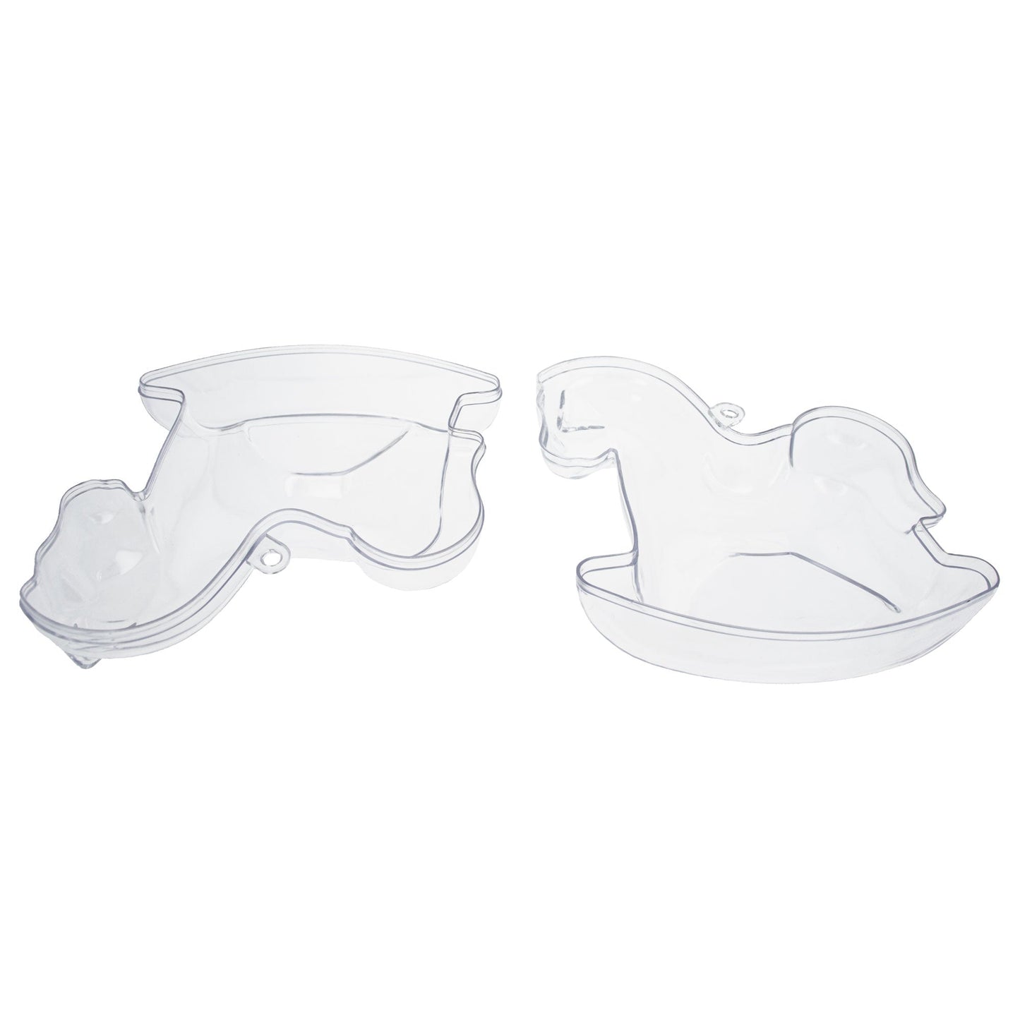 Clear Plastic Rocking Horse Ornaments 3.4 Inches (86 mm)