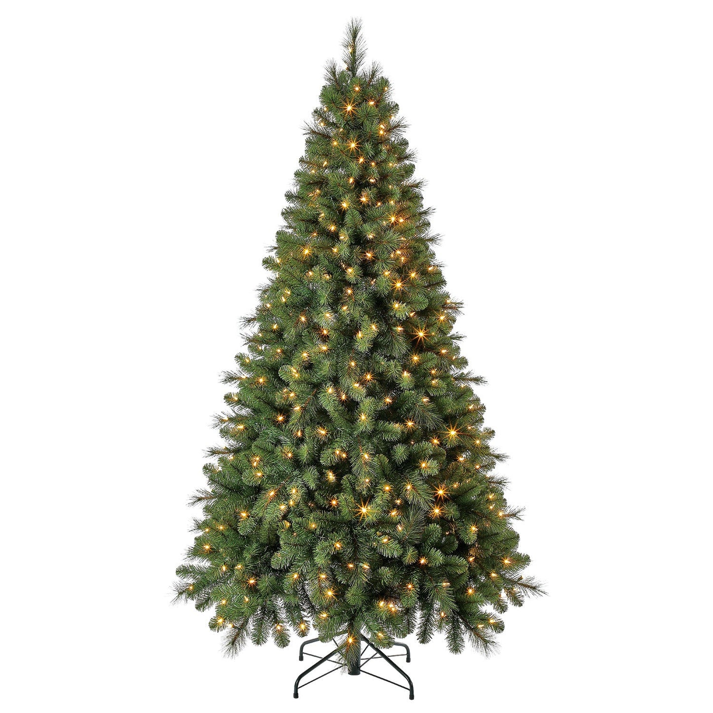 Home Heritage Cascade Quick Set 7 Foot 450 LED Pre-Lit Artificial Christmas Tree