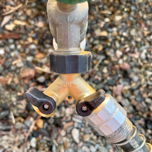 Two-way Brass Garden Hose Splitter