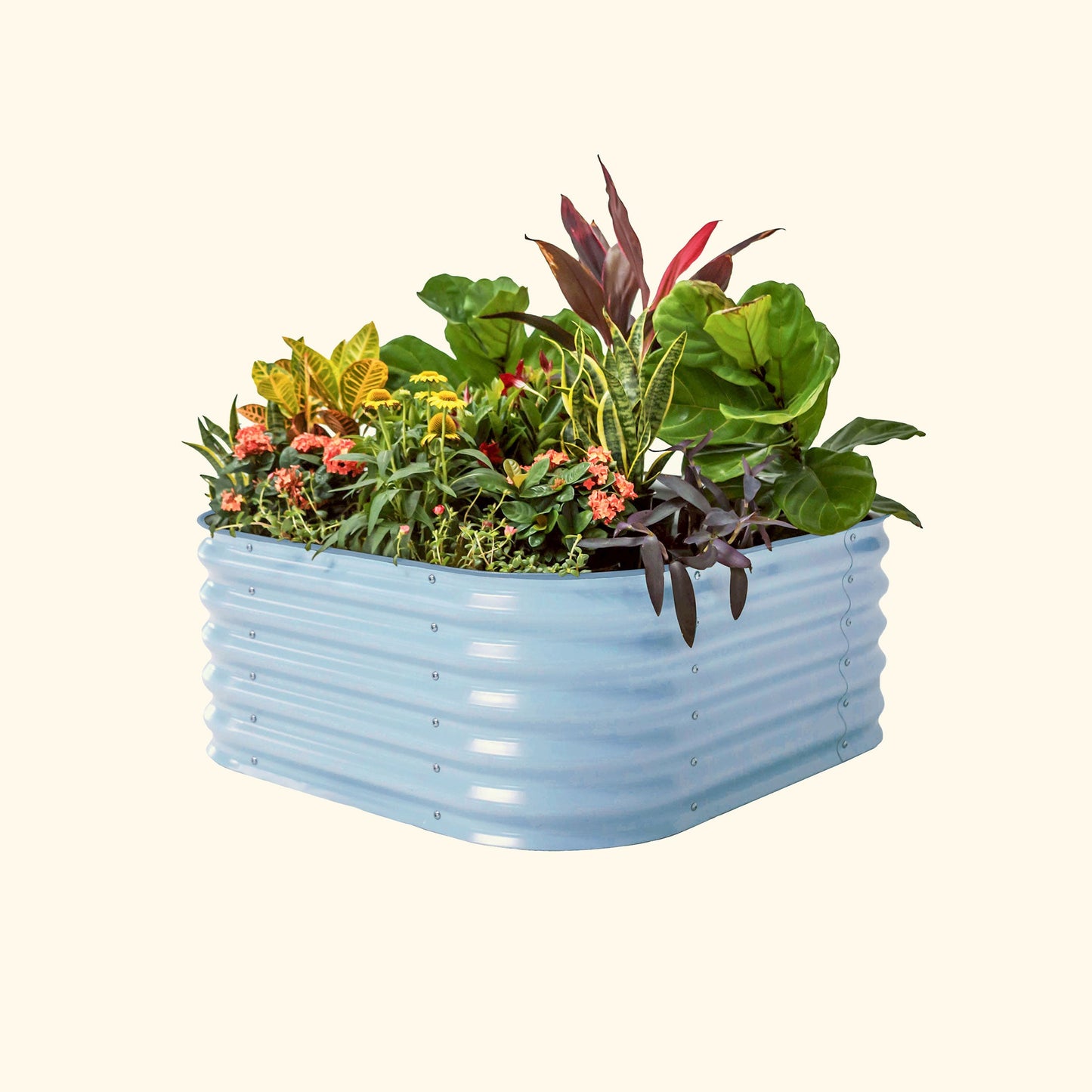 17" Tall 4 In 1 Small Modular Metal Raised Garden Bed Kit