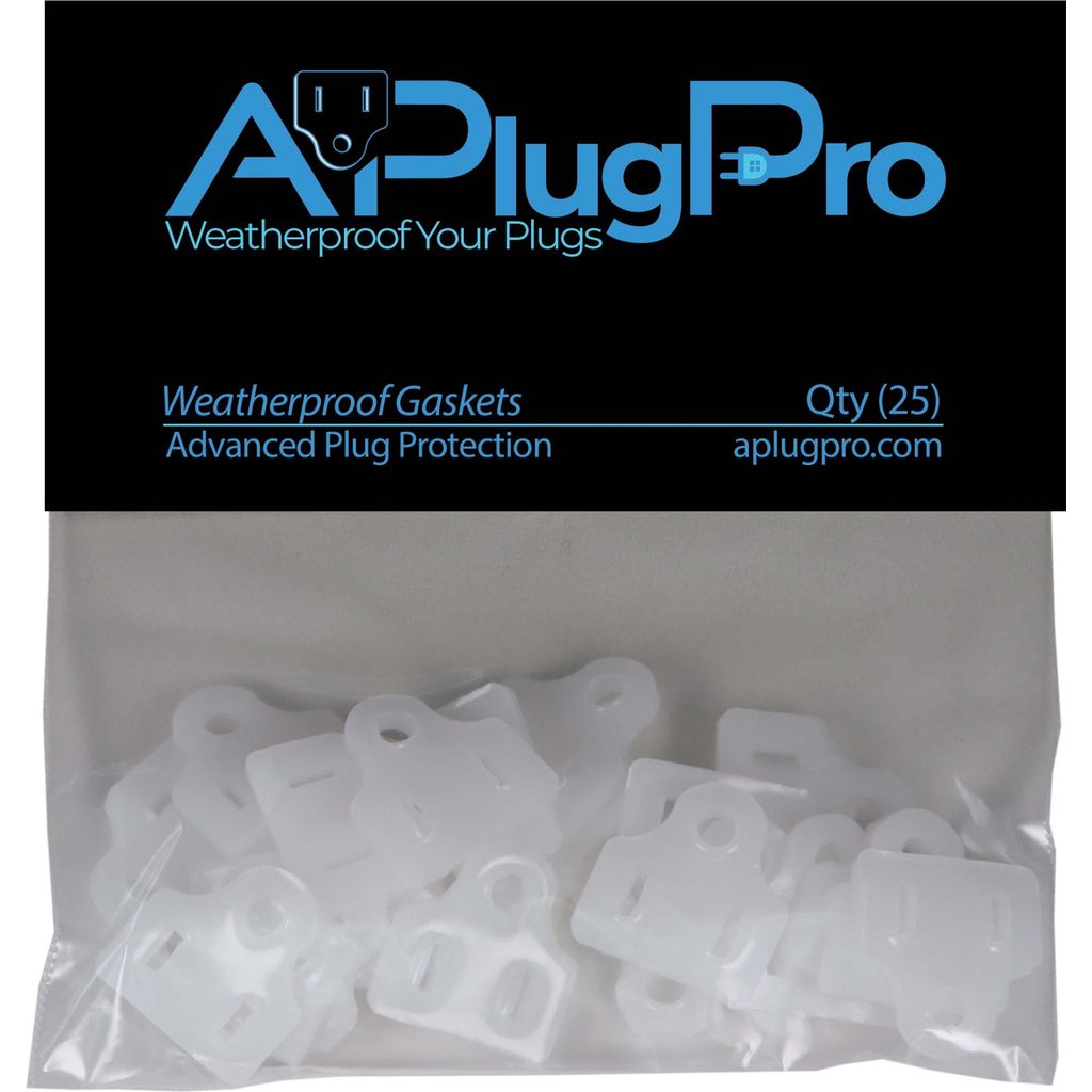 Weatherproof Electrical Plug Extension Cord Gaskets, 25 Pack