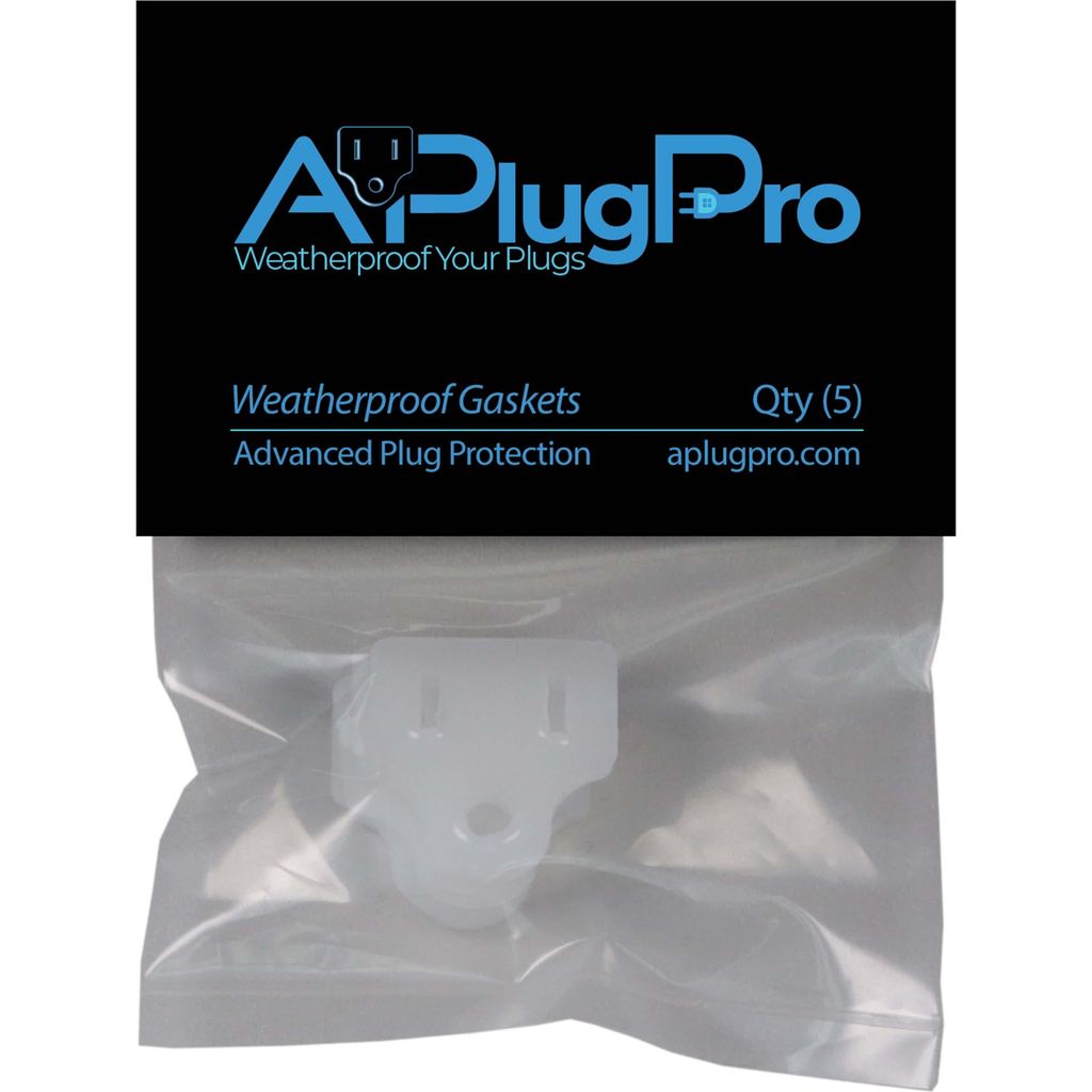 Weatherproof Electrical Plug Extension Cord Gaskets, 5 Pack